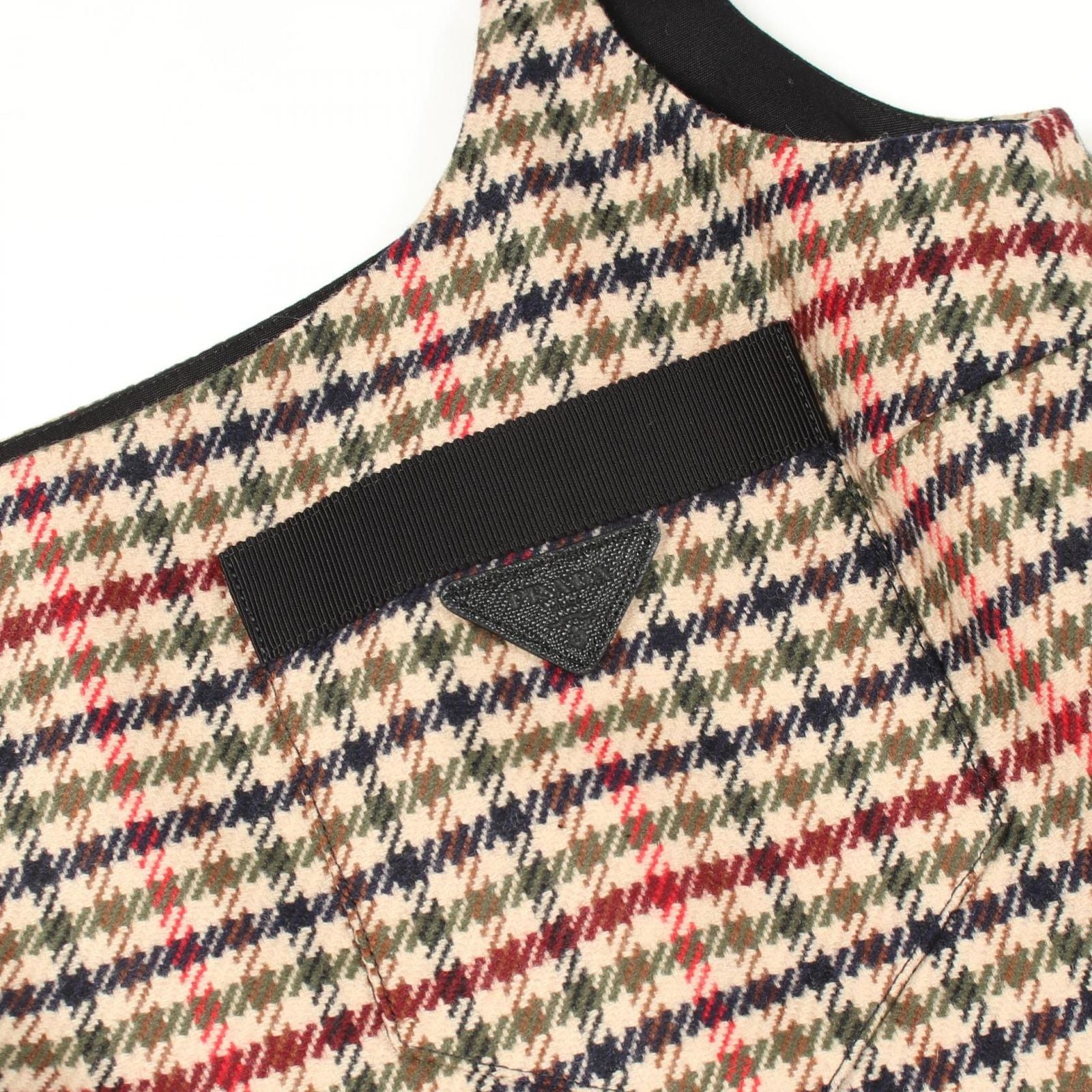 Prada Dress Sleeveless Check Wool — view 6