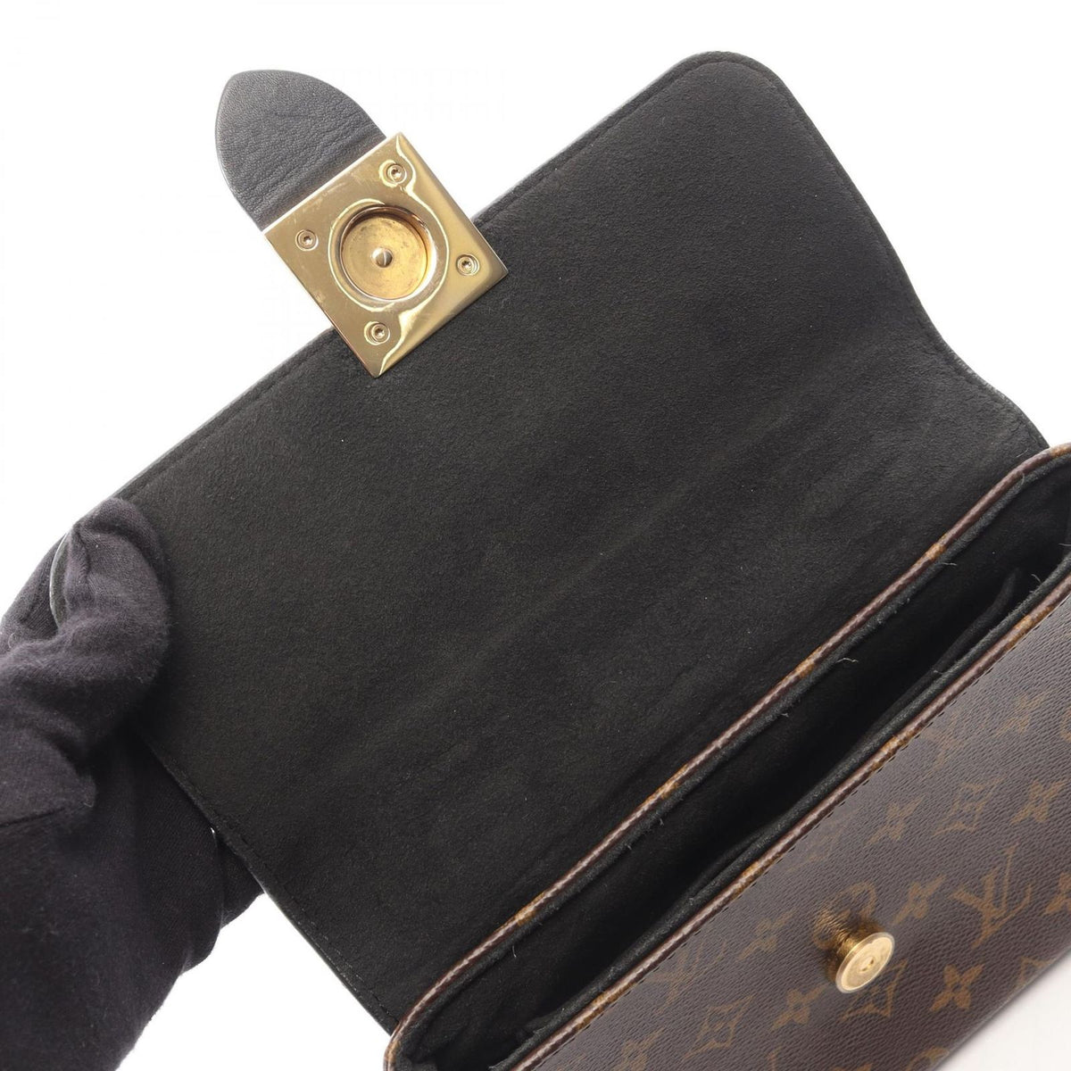 Louis Vuitton Handbag Locky BB Monogram Noir Canvas Leather — view 7