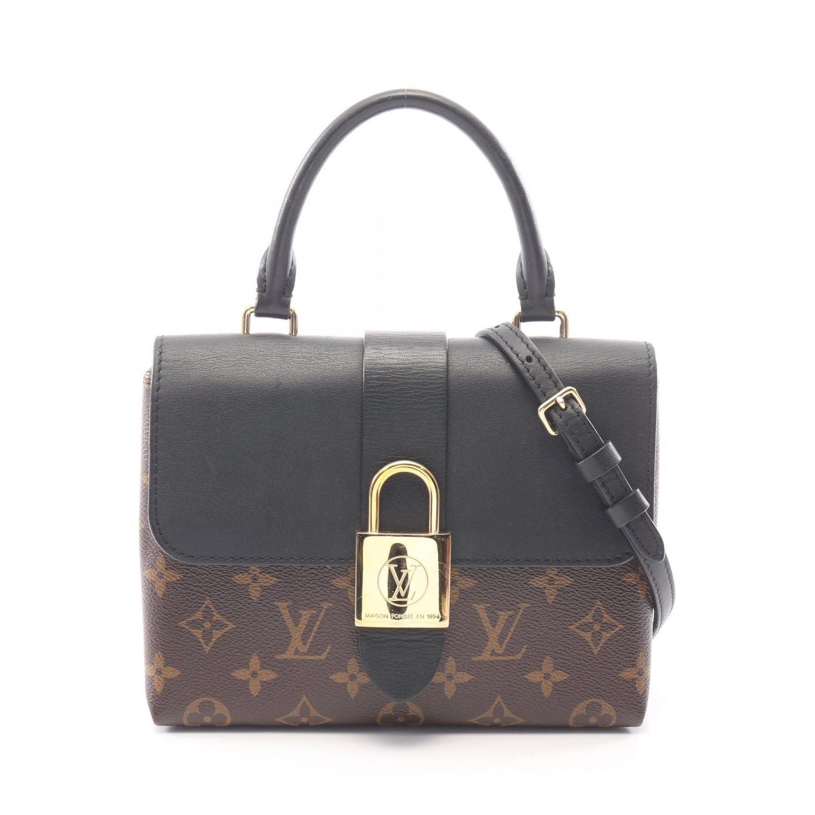 Louis Vuitton Handbag Locky BB Monogram Noir Canvas Leather