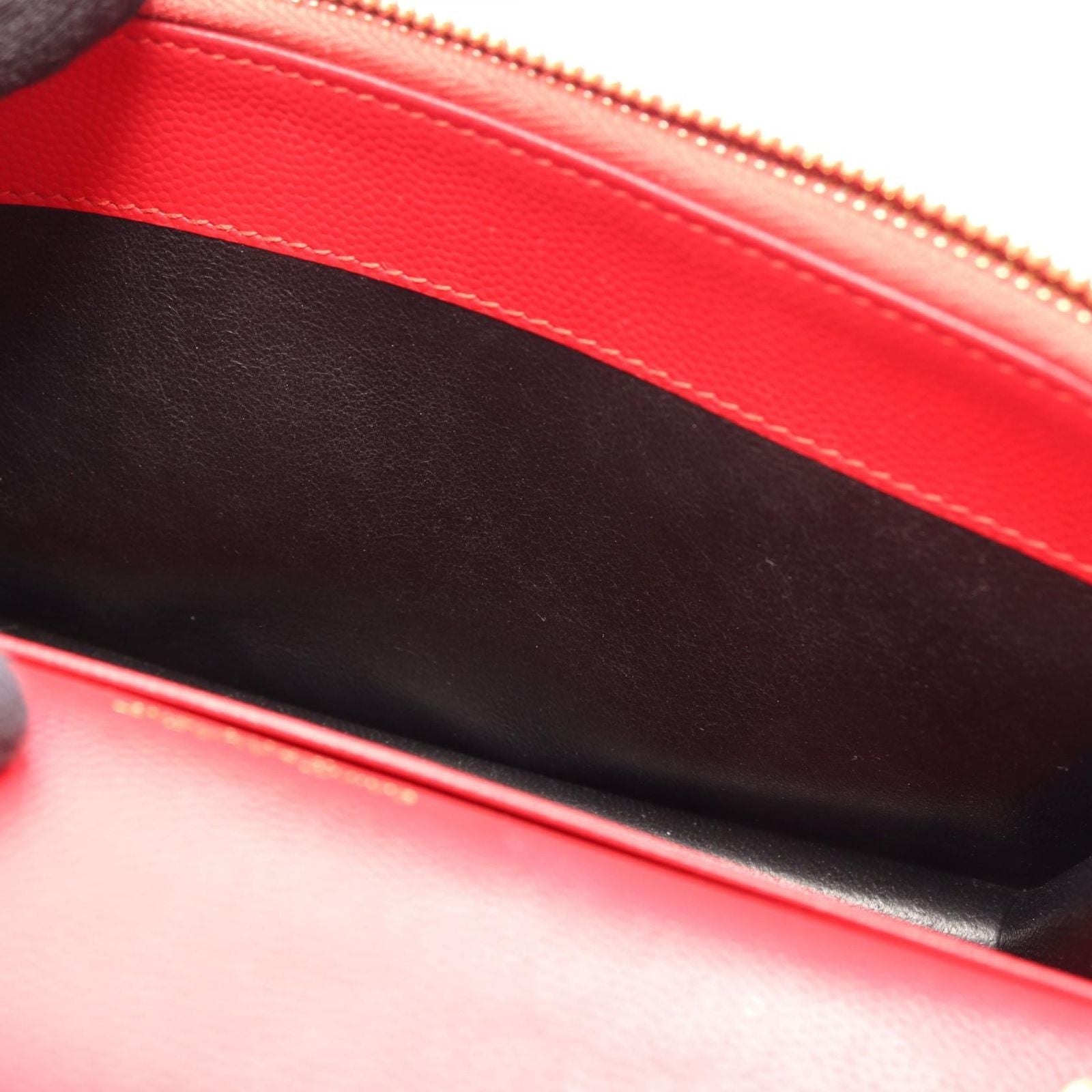 Saint Laurent Paris Shoulder Bag Cassandra Envelope Red Leather Chain Wallet — view 5