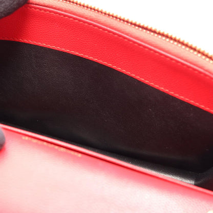 Saint Laurent Paris Shoulder Bag Cassandra Envelope Red Leather Chain Wallet — view 5