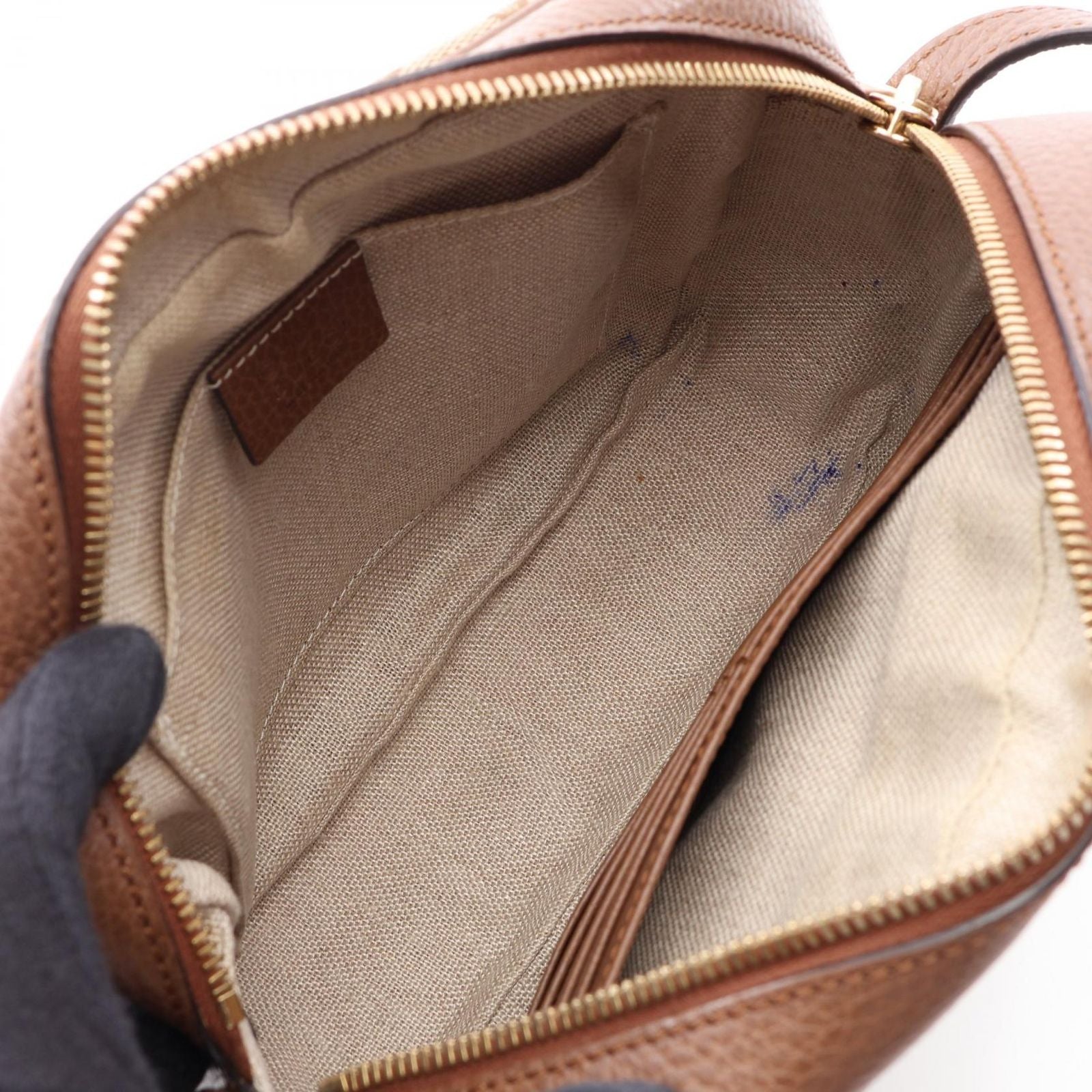 Gucci Shoulder Bag Bree GG Canvas Beige Brown — view 3