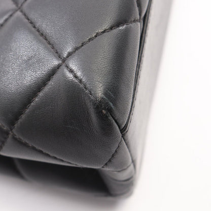 Chanel Shoulder Bag Quilted Black Lambskin 2-Way Chain — view 8
