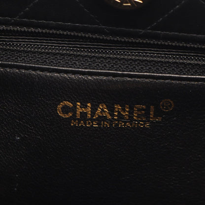 Chanel Shoulder Bag Quilted Black Lambskin 2-Way Chain — view 4