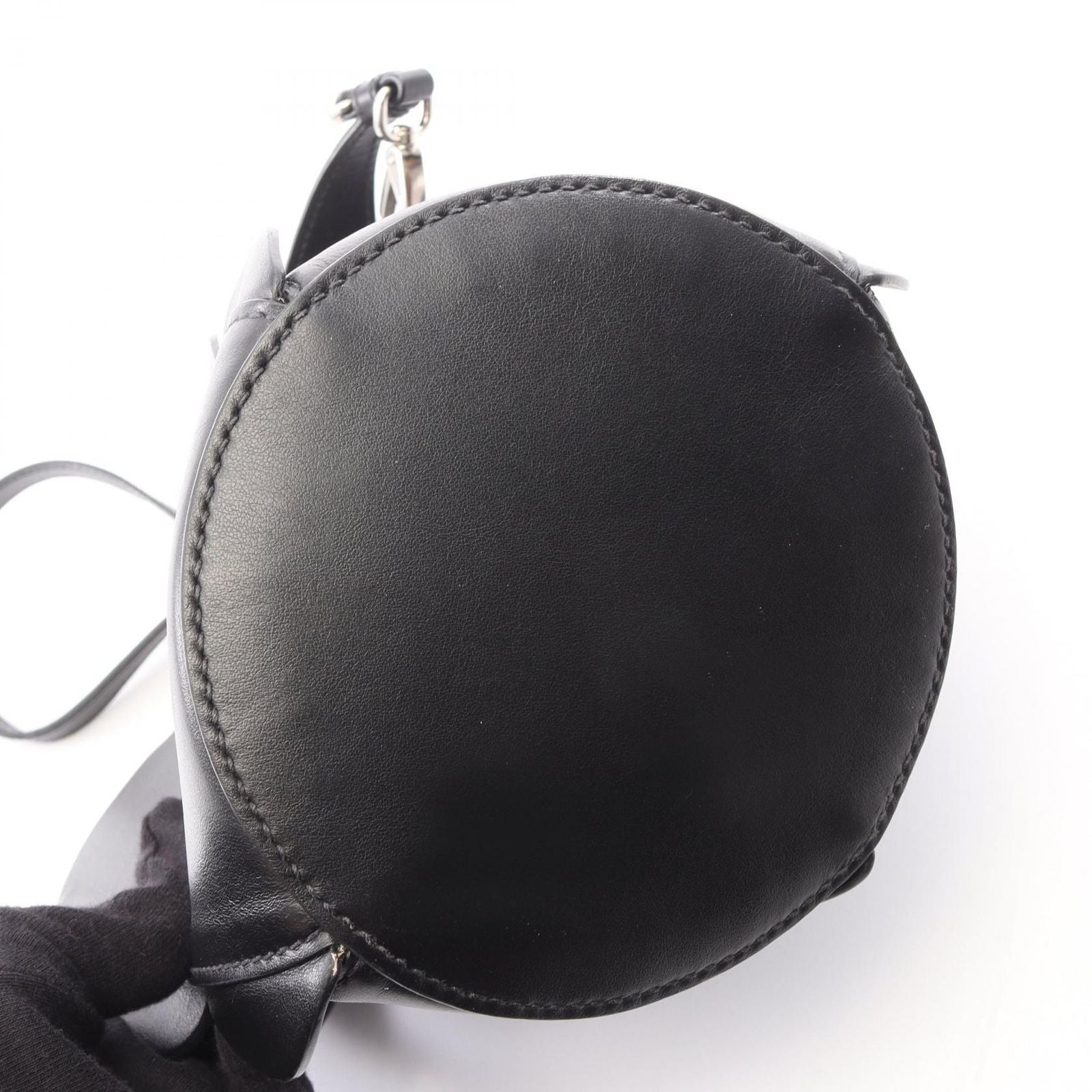 Miu Miu Scallop Bucket Bag 2-Way Black Leather — view 8