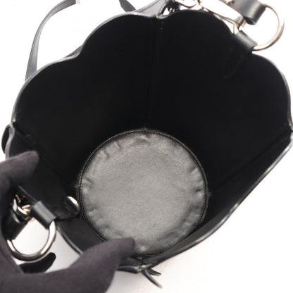 Miu Miu Scallop Bucket Bag 2-Way Black Leather — view 3