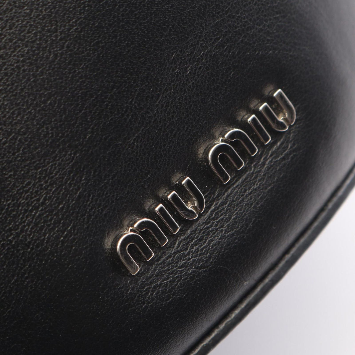 Miu Miu Scallop Bucket Bag 2-Way Black Leather — view 4