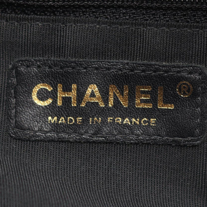 Chanel Handbag Quilted Black Caviar Leather CC Logo Mini — view 4