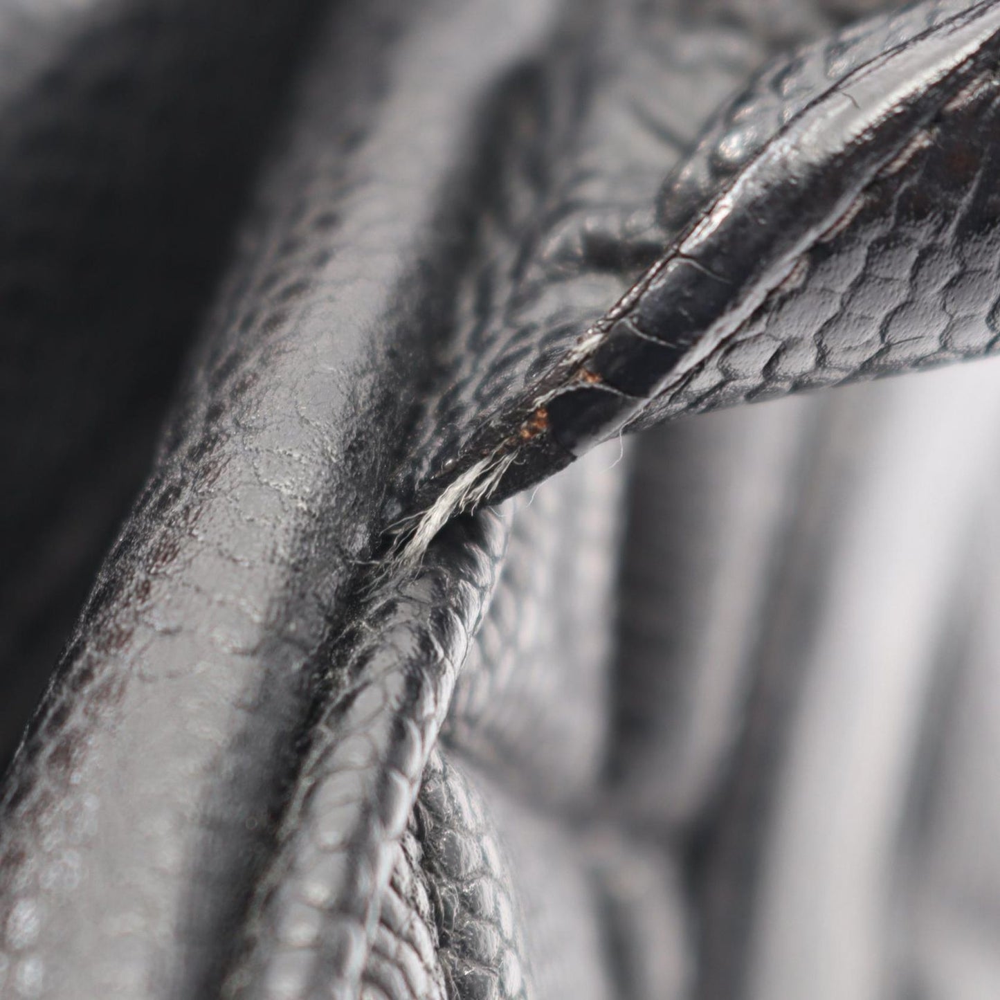 Chanel Handbag Quilted Black Caviar Leather CC Logo Mini — view 6