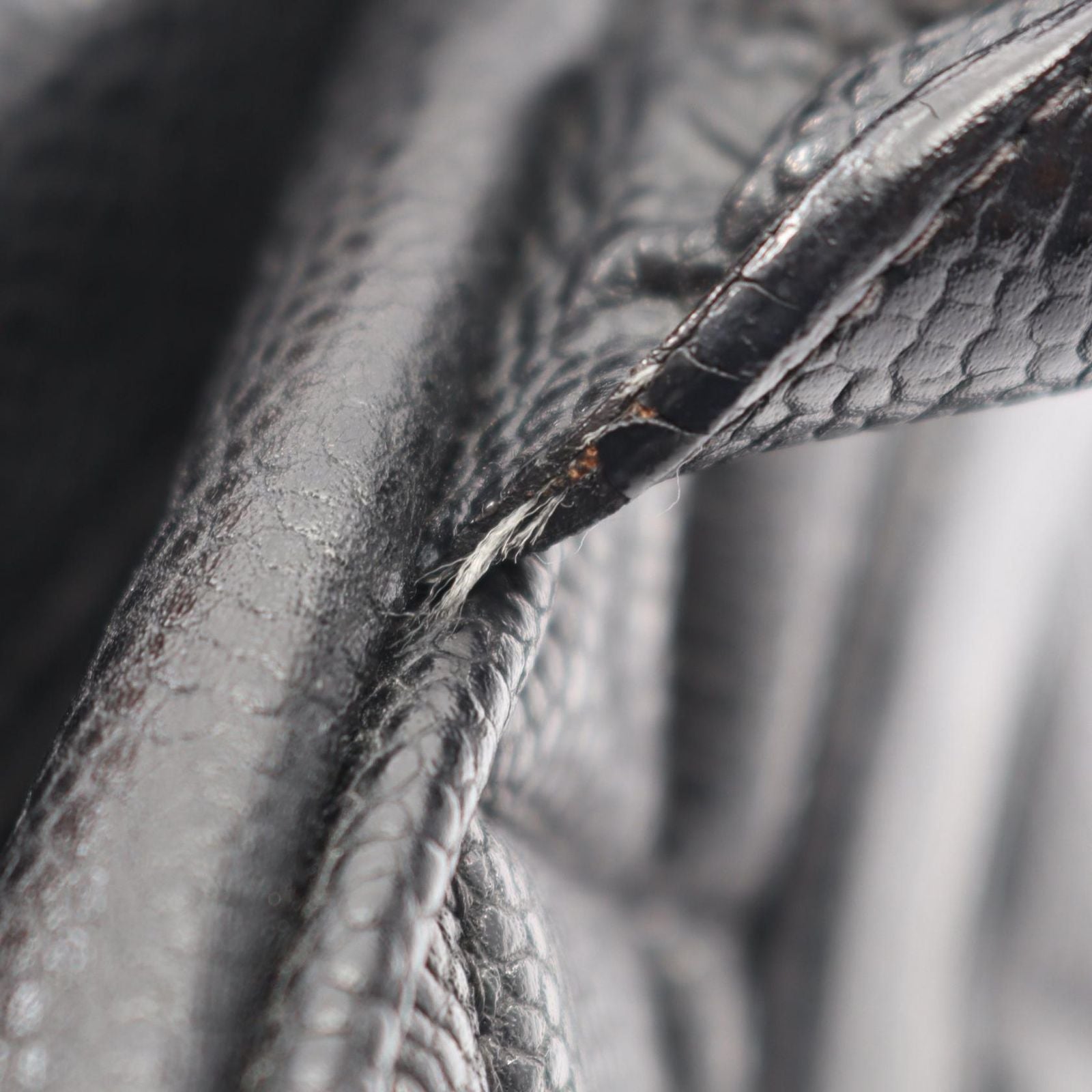 Chanel Handbag Quilted Black Caviar Leather CC Logo Mini — view 6