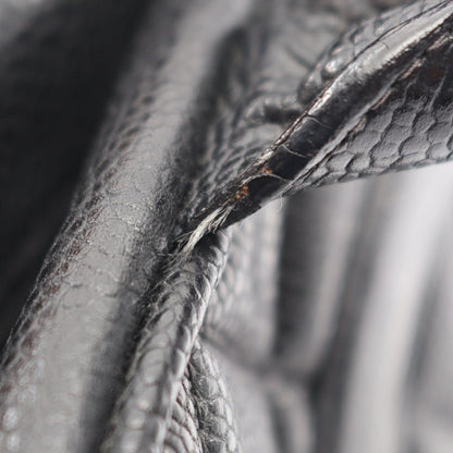 Chanel Handbag Quilted Black Caviar Leather CC Logo Mini — view 6