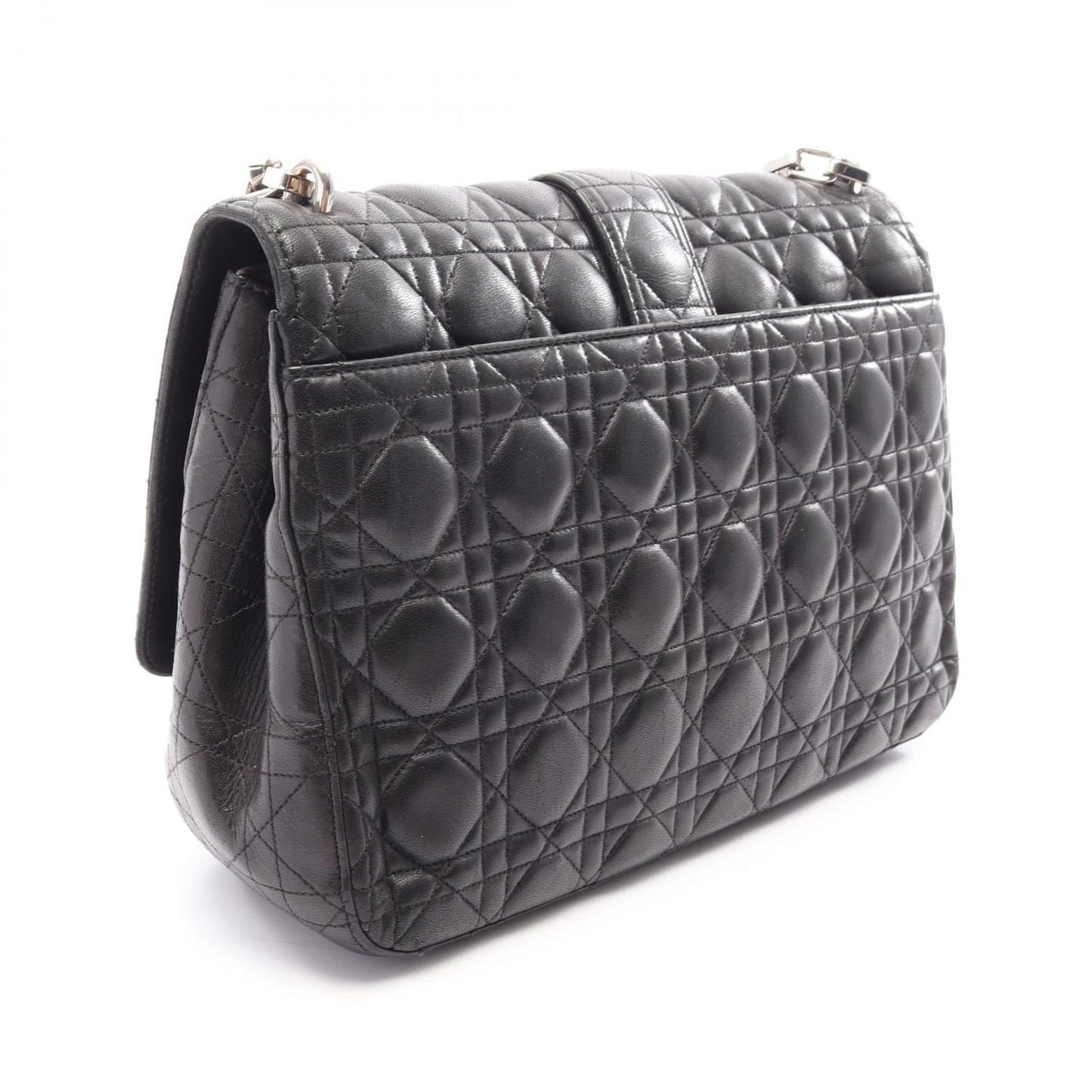 Dior Shoulder Bag New Rock Cannage Black Leather Chain — view 2