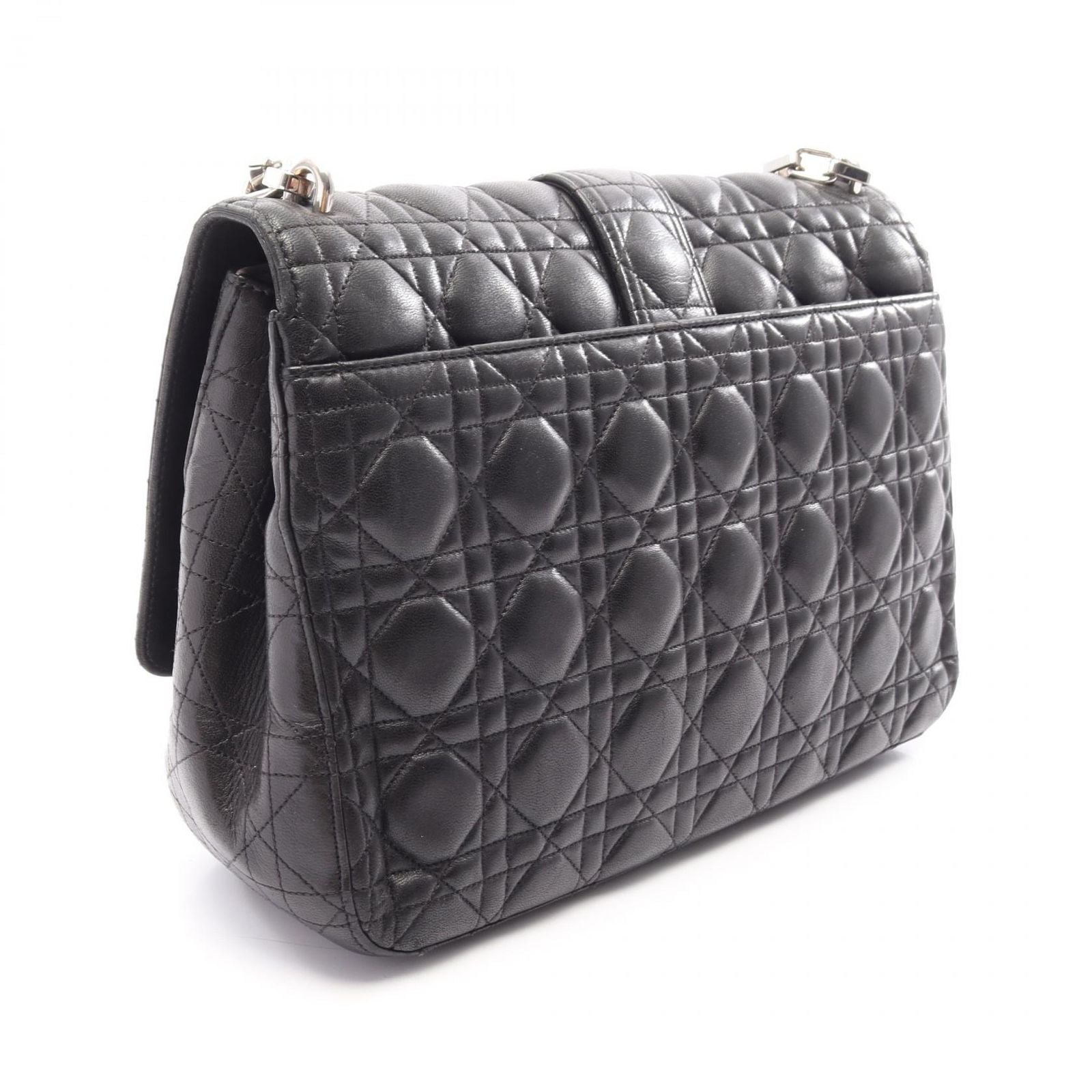 Dior Shoulder Bag New Rock Cannage Black Leather Chain — view 2
