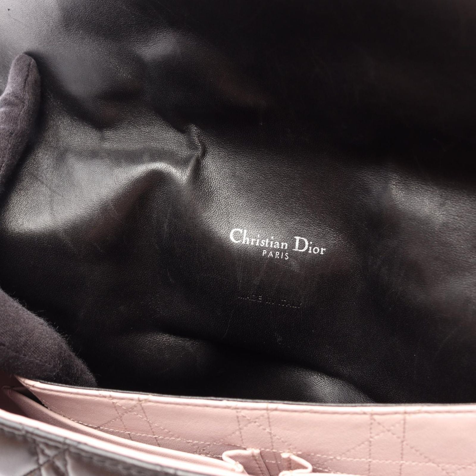 Dior Shoulder Bag New Rock Cannage Black Leather Chain — view 6