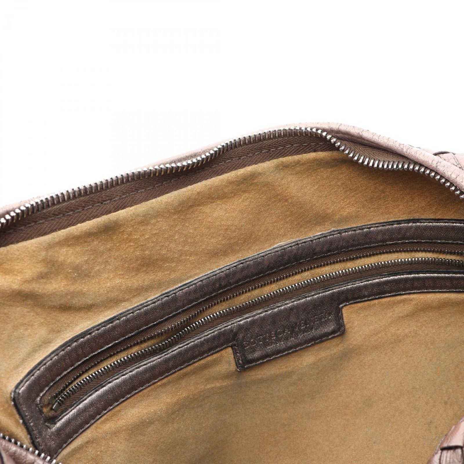 Bottega Veneta Shoulder Bag Intrecciato Metallic Brown Leather Hobo — view 7