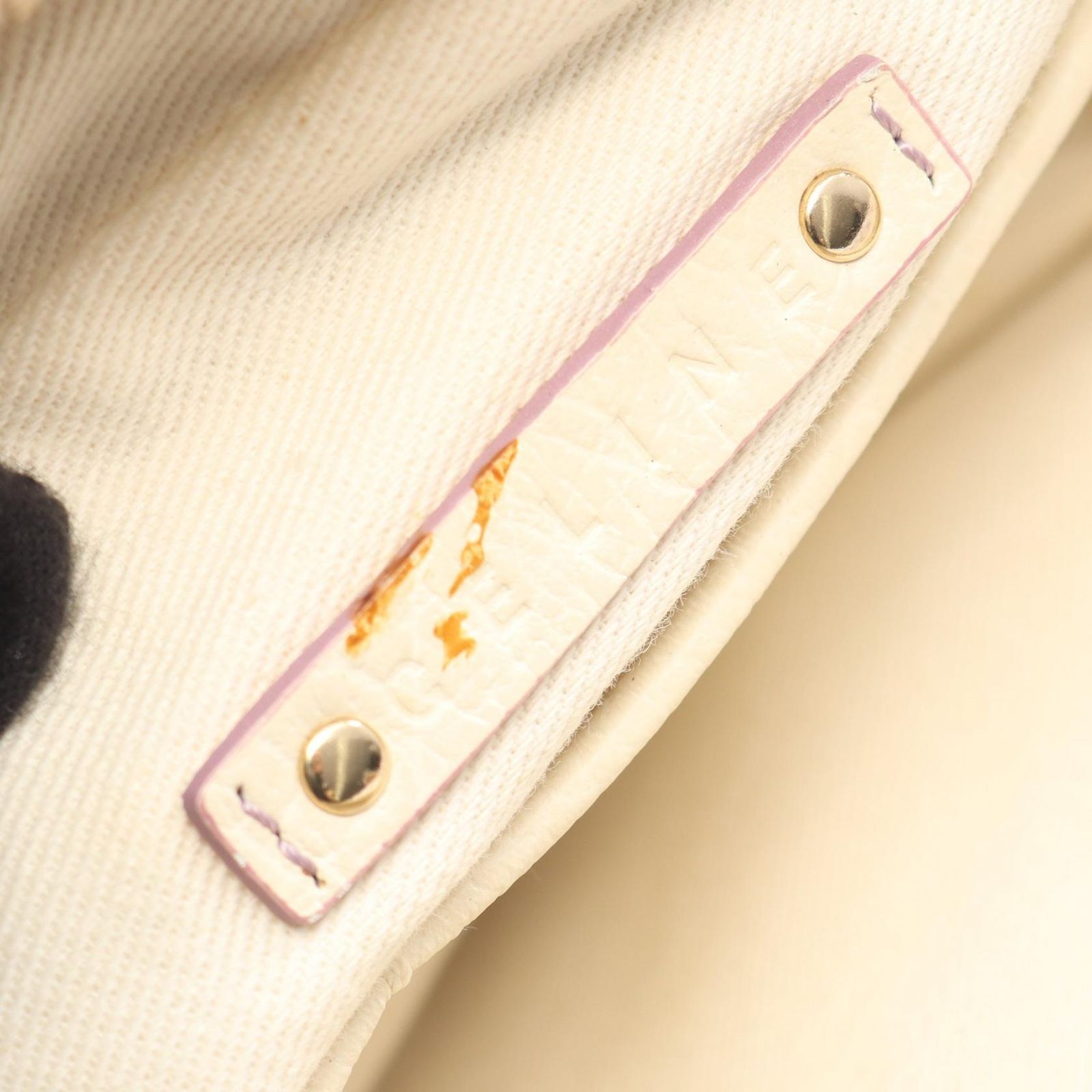 Celine Shoulder Bag Macadam Purple White Canvas Leather — view 4