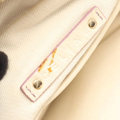 Celine Shoulder Bag Macadam Purple White Canvas Leather — view 4