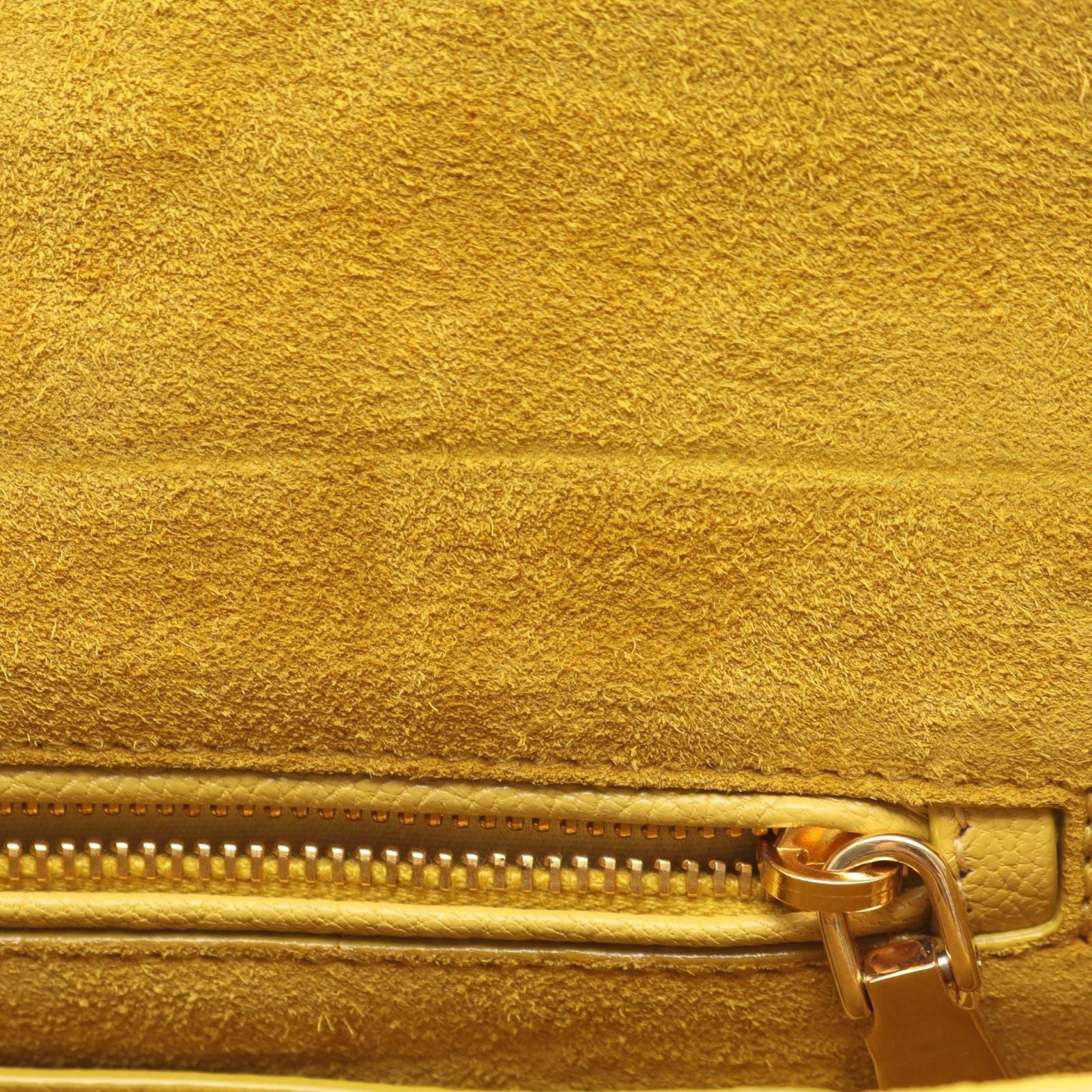 Miu Miu Shoulder Bag Madras Yellow White Leather — view 5