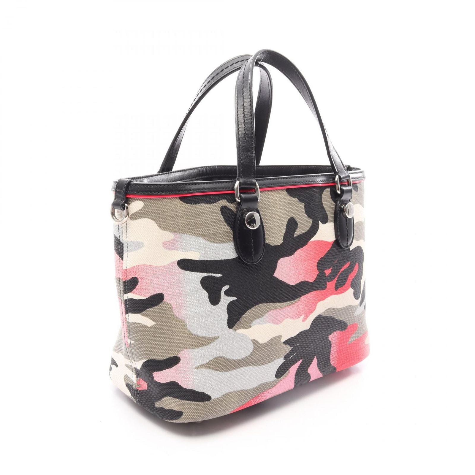 Dior Handbag Anselm Reyle Camouflage Multi Canvas Leather Cdxanselm Tote — view 2