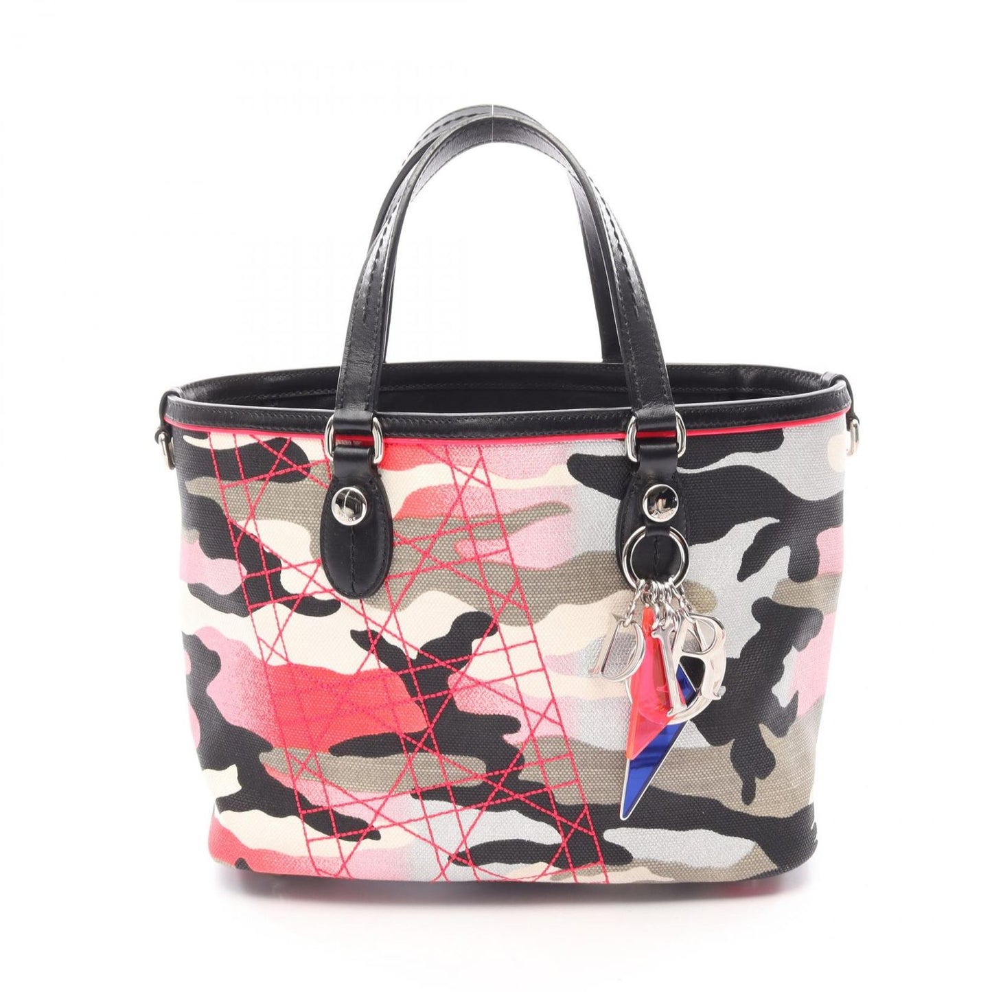 Dior Handbag Anselm Reyle Camouflage Multi Canvas Leather Cdxanselm Tote
