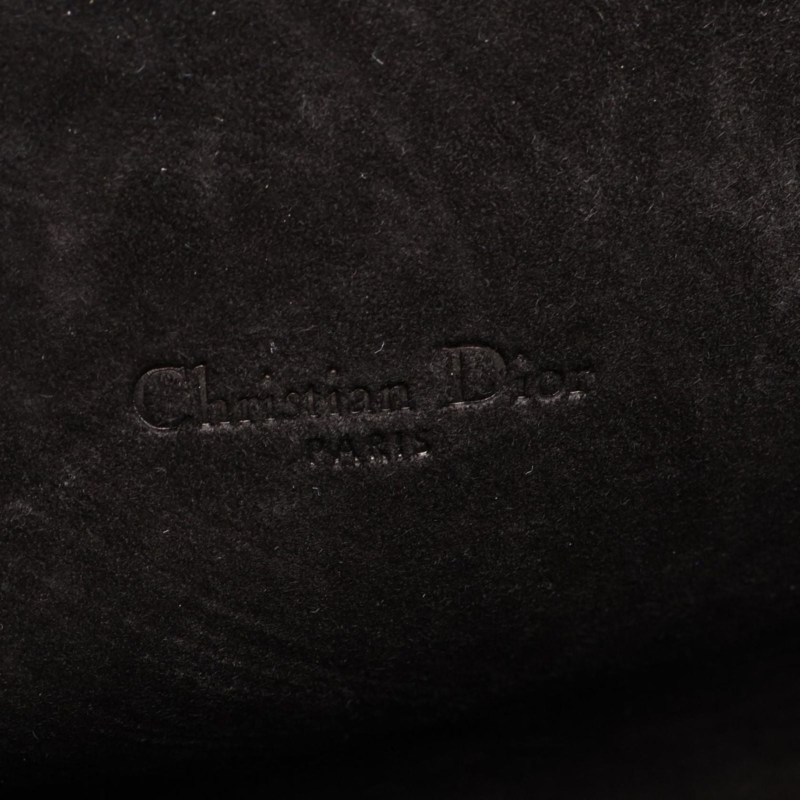 Dior Shoulder Bag Double Pouch Black Leather — view 5