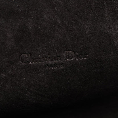 Dior Shoulder Bag Double Pouch Black Leather — view 5
