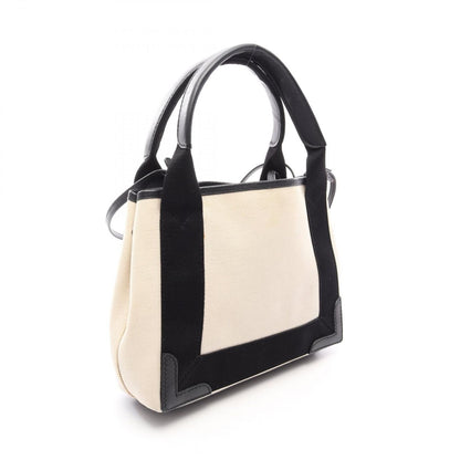 Balenciaga Handbag Navy Cabas XS 2-Way Natural Black Canvas Leather — view 2