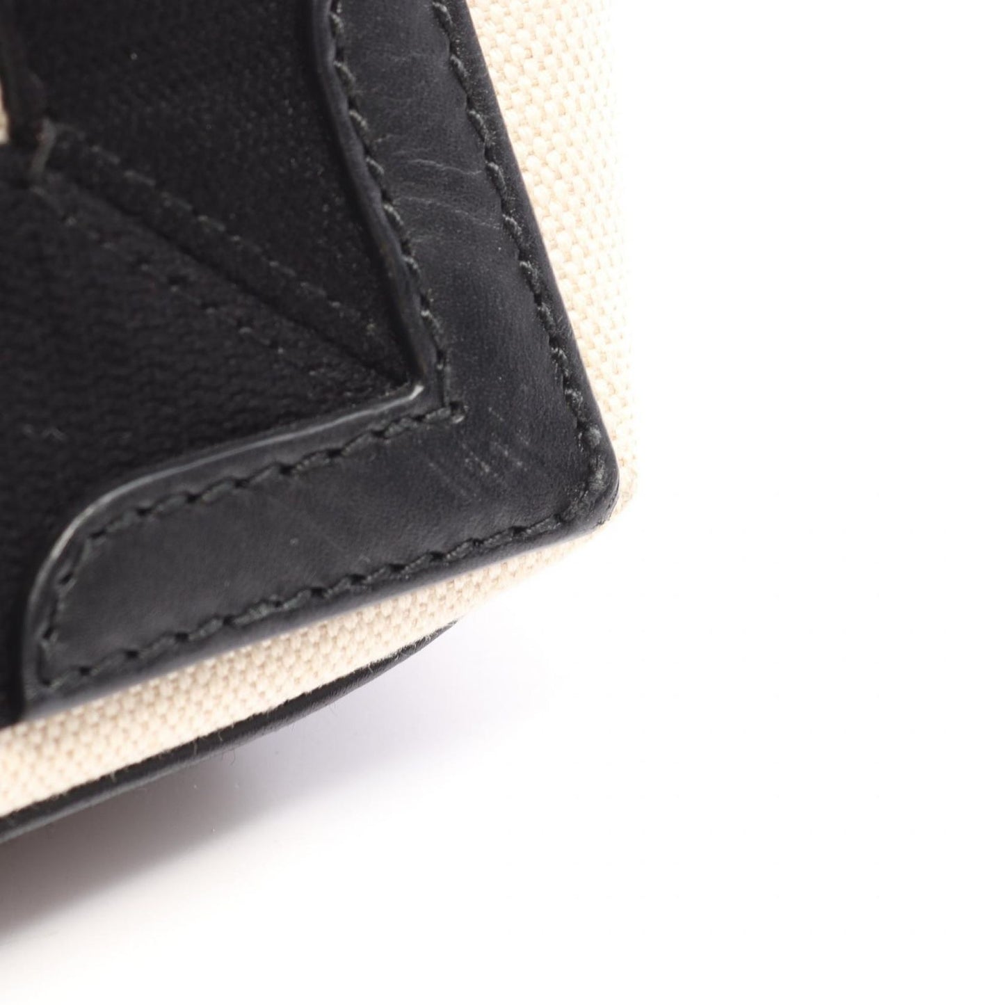 Balenciaga Handbag Navy Cabas XS 2-Way Natural Black Canvas Leather — view 5