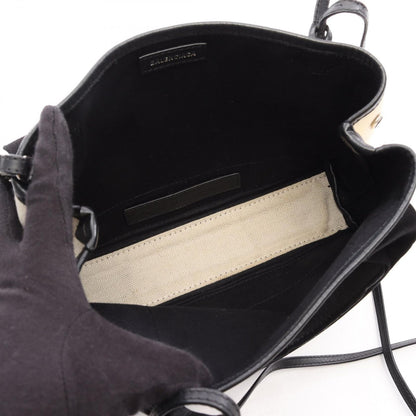 Balenciaga Handbag Navy Cabas XS 2-Way Natural Black Canvas Leather — view 3
