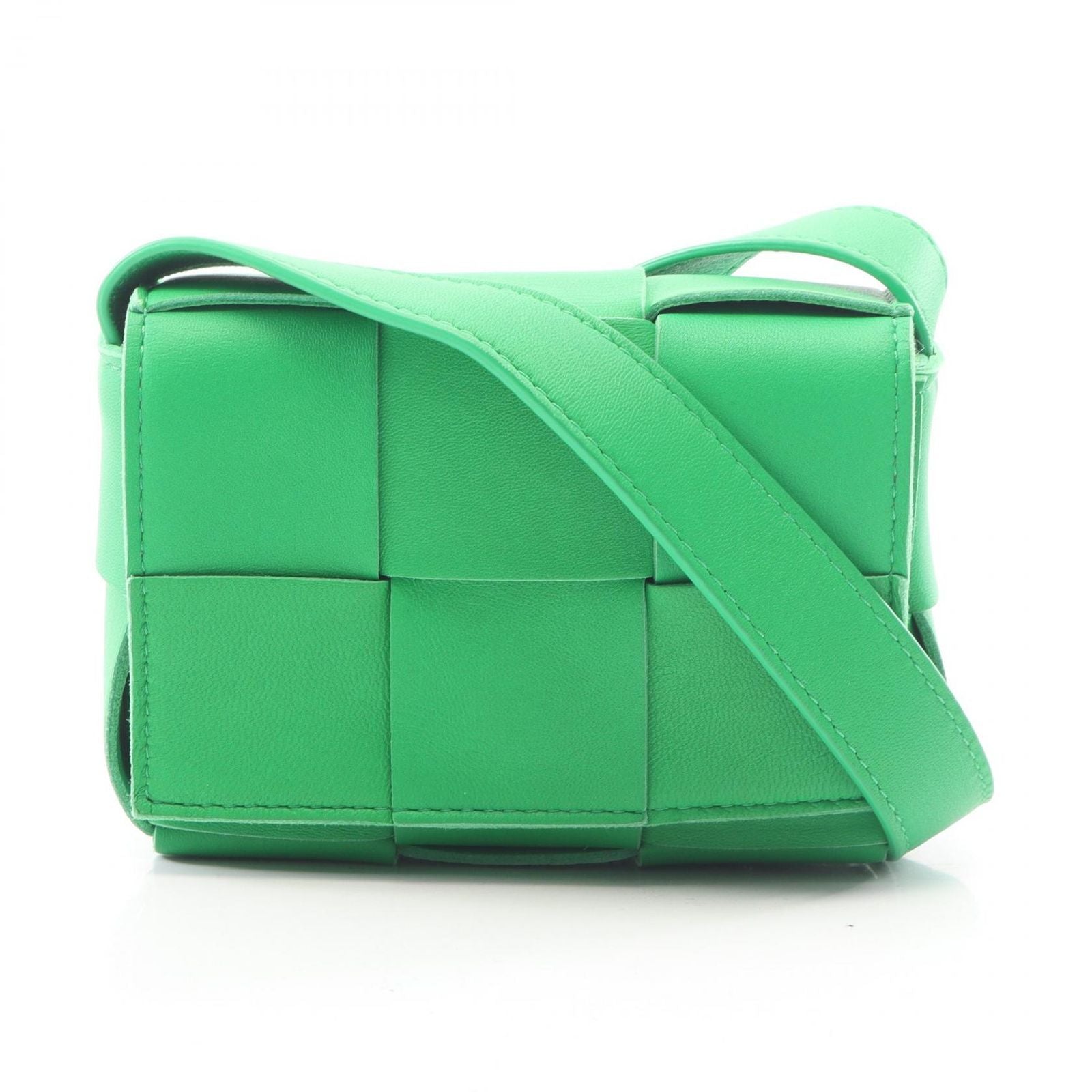 Bottega Veneta Shoulder Bag Candy Cassette Green Leather