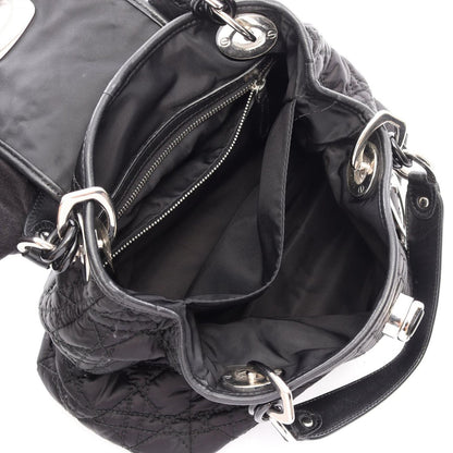 Dior Handbag Charming Lock Cannage Black Nylon Leather — view 3