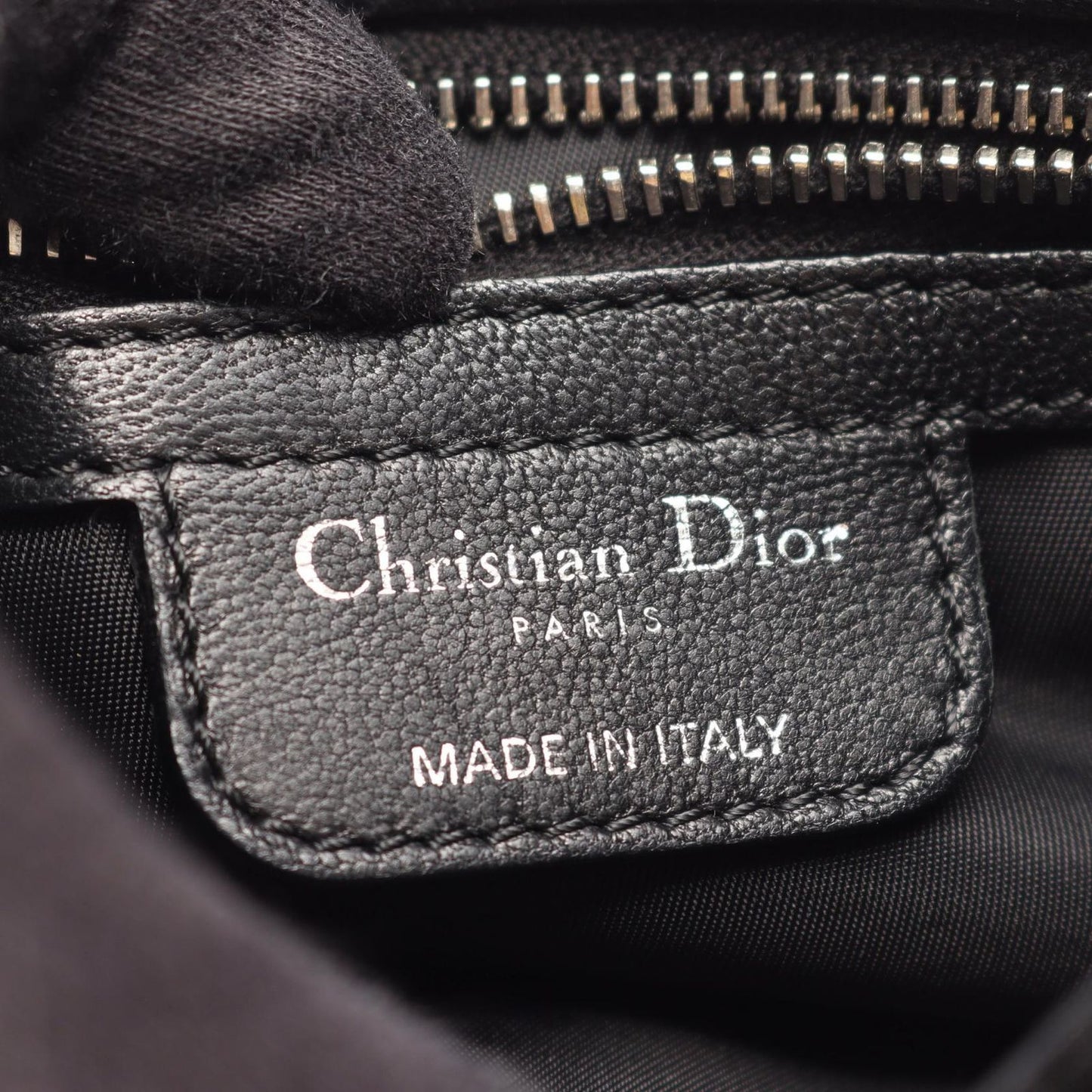 Dior Handbag Charming Lock Cannage Black Nylon Leather — view 4