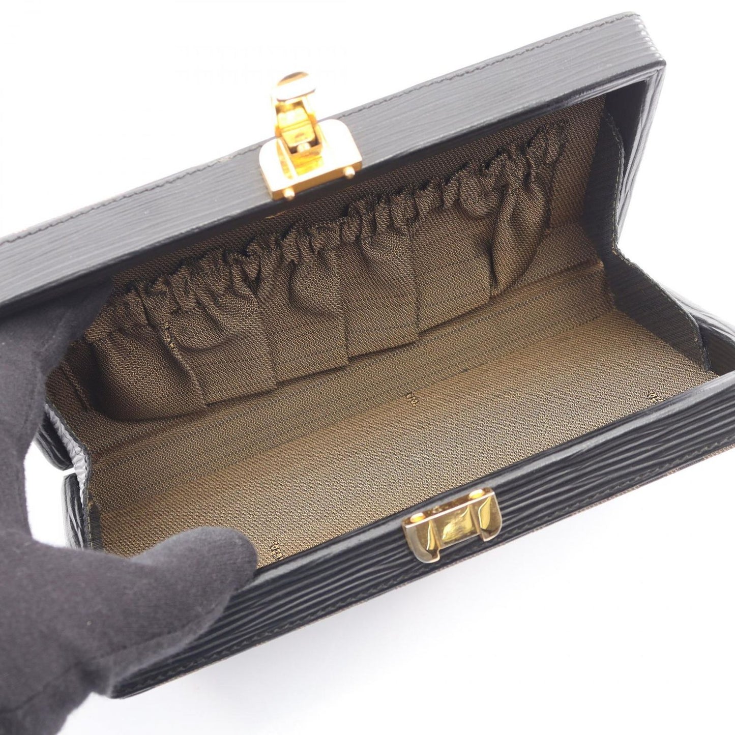 Fendi Handbag Zucca Brown Canvas Leather Mini Vanity Bag — view 3