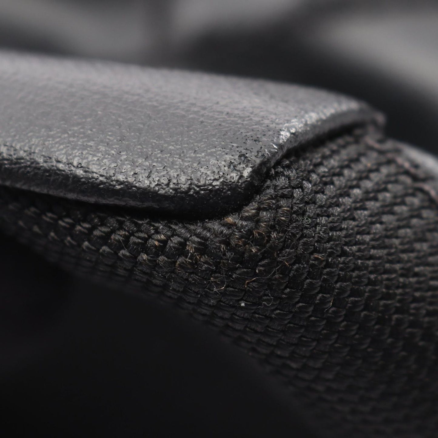 Chanel Tote Bag Paris Biarritz MM Black Canvas Leather MM — view 6