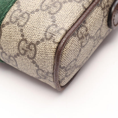 Gucci Shoulder Bag Ophidia GG Supreme Beige Brown Green Canvas Leather Mini — view 5