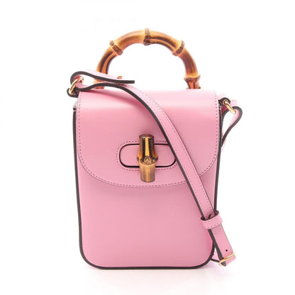 Gucci Bamboo 2-Way Pink Leather 3way Mini Bag