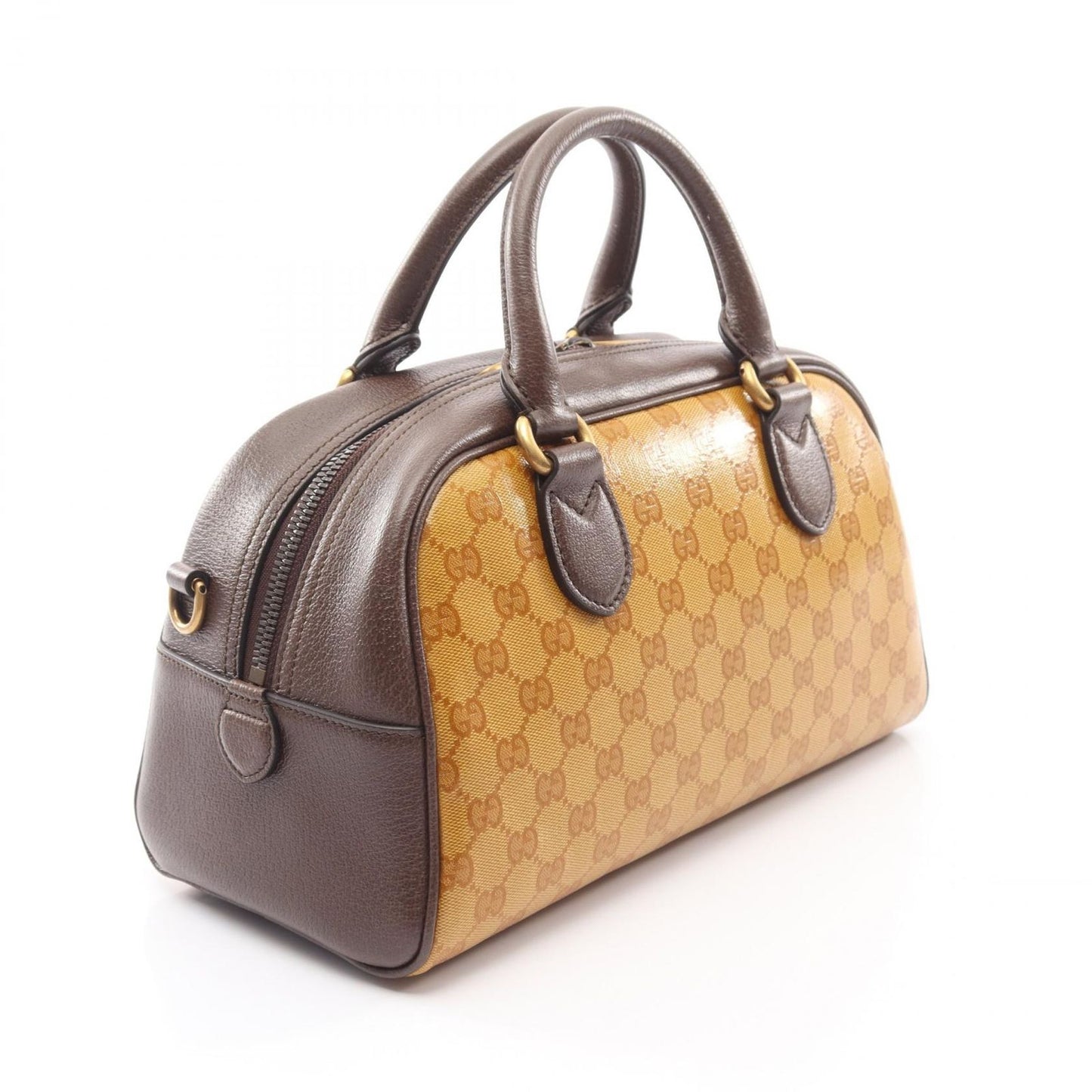 Gucci Handbag Adidas Mini Duffle GG Crystal 2-Way Beige Brown White Canvas — view 2
