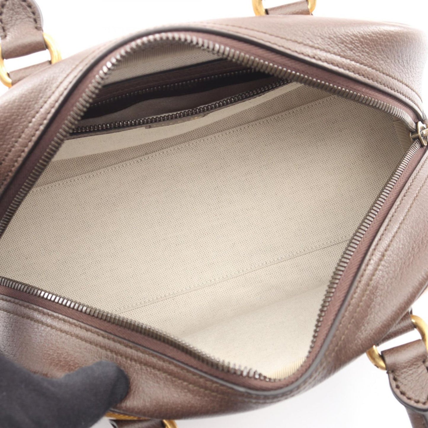 Gucci Handbag Adidas Mini Duffle GG Crystal 2-Way Beige Brown White Canvas — view 3