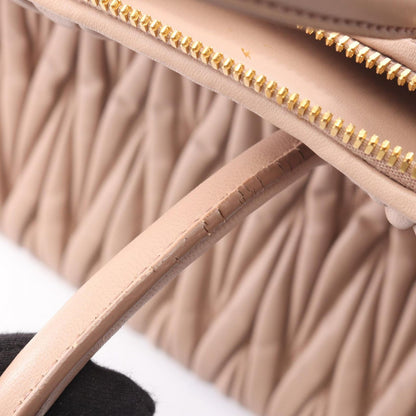 Miu Miu Handbag Matelasse 2-Way Pink Beige Leather — view 7