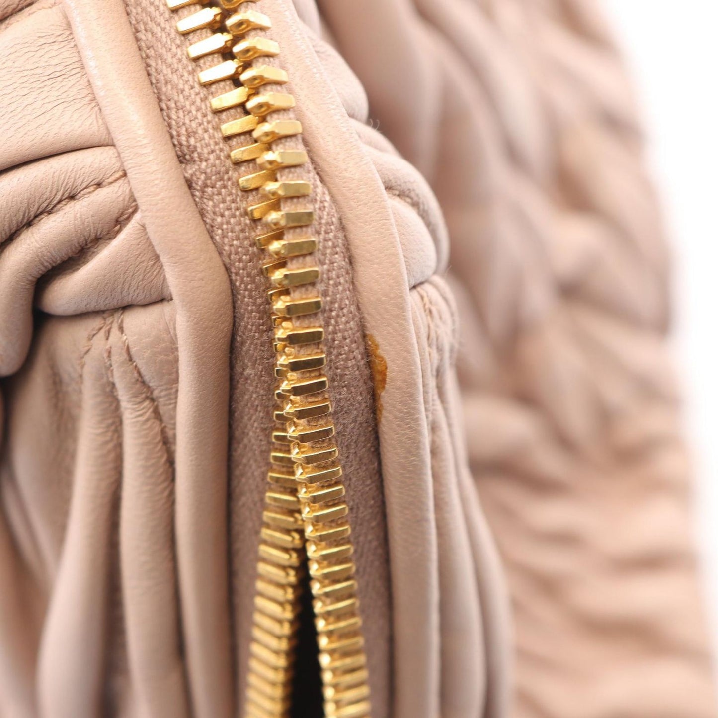 Miu Miu Handbag Matelasse 2-Way Pink Beige Leather — view 6