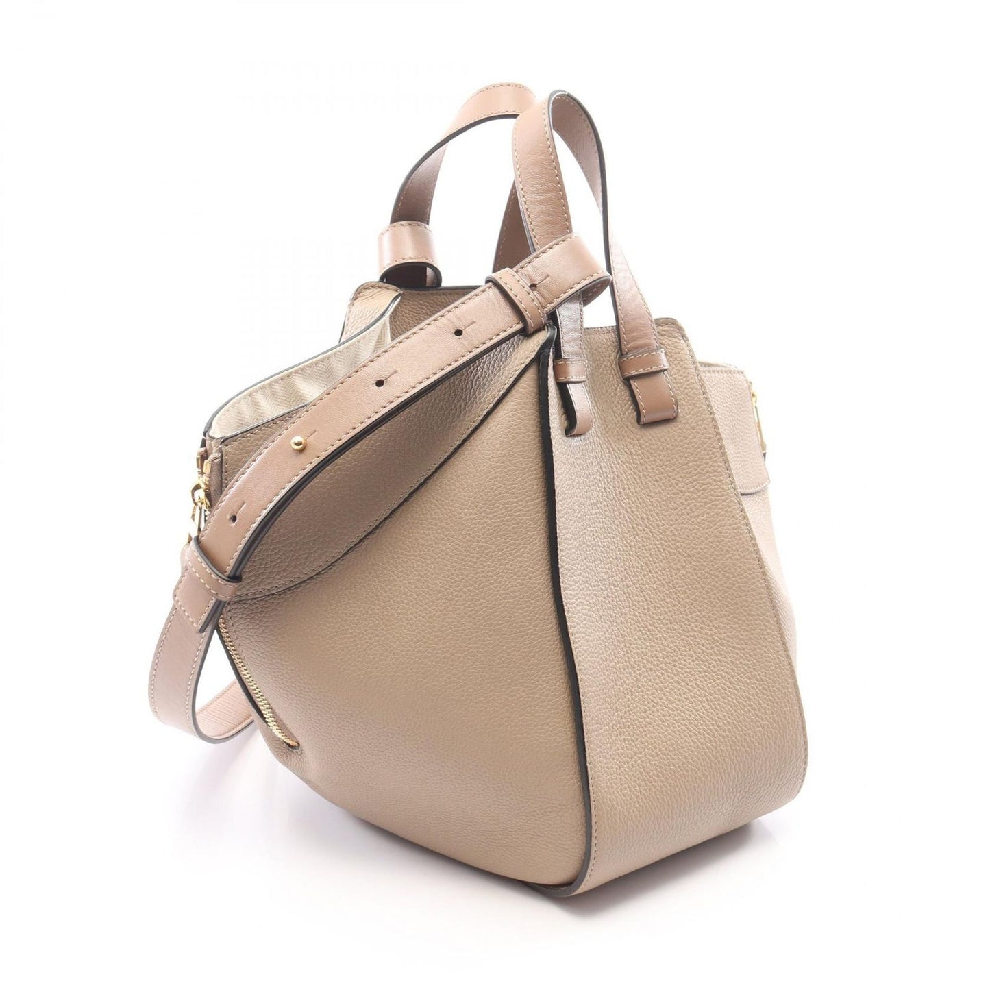 Loewe Handbag Hammock Bag Small 2-Way Beige Brown Leather — view 2