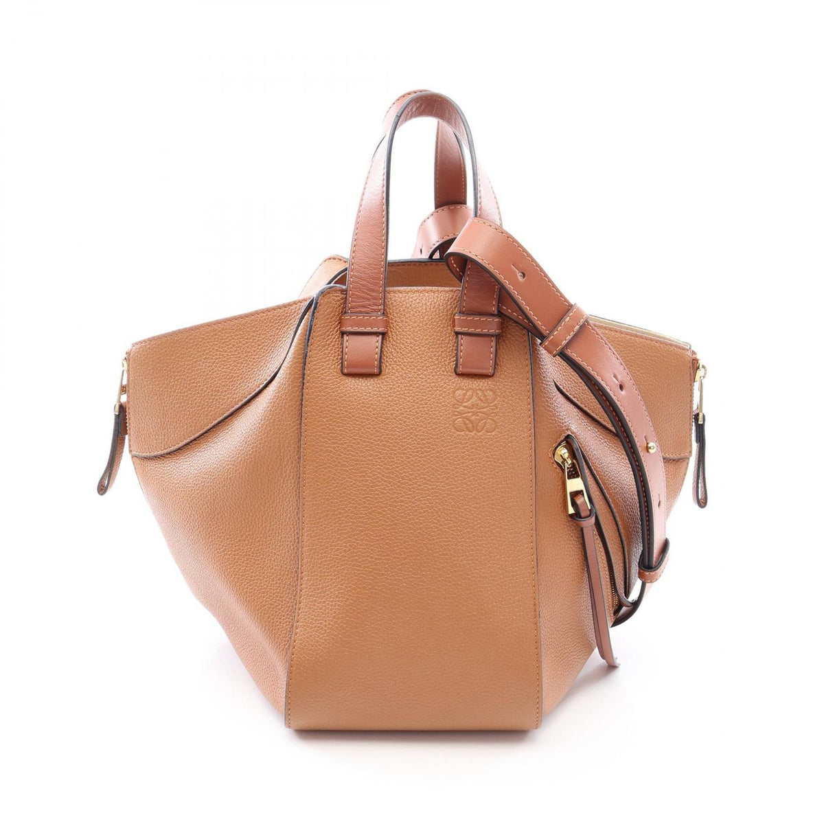 Loewe Handbag Hammock Bag Small 2-Way Brown Leather