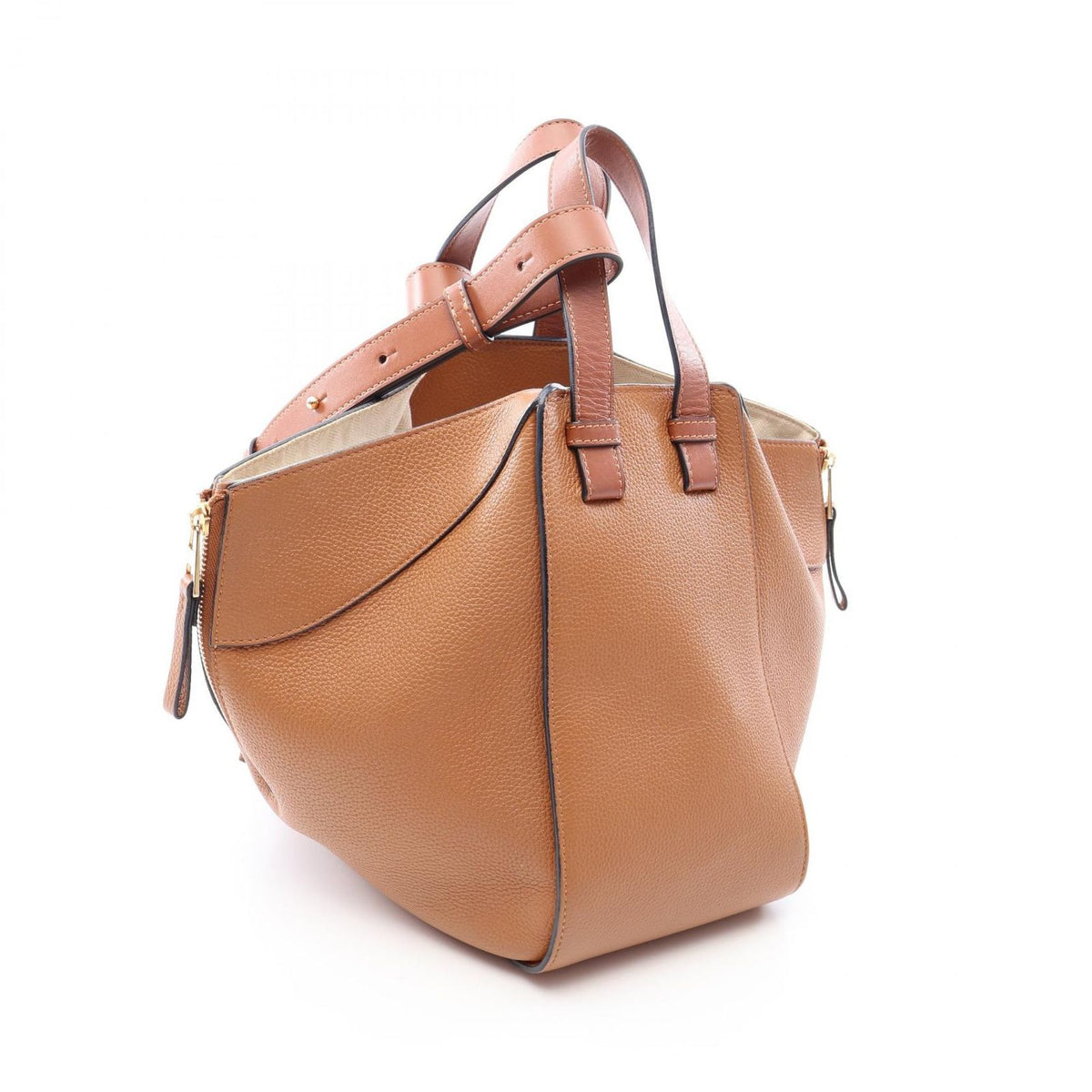Loewe Handbag Hammock Bag Small 2-Way Brown Leather — view 2