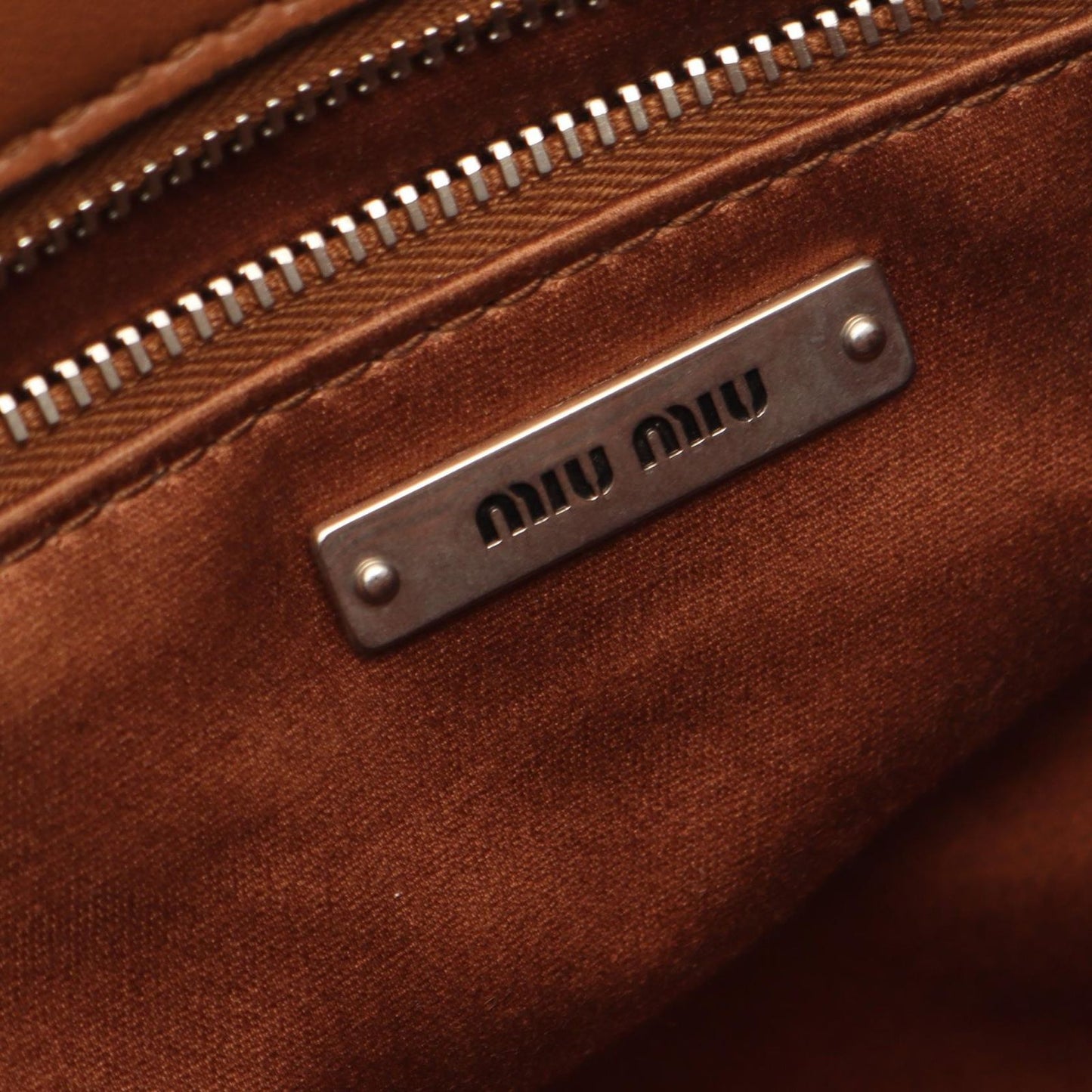 Miu Miu Shoulder Bag Brown Leather — view 4