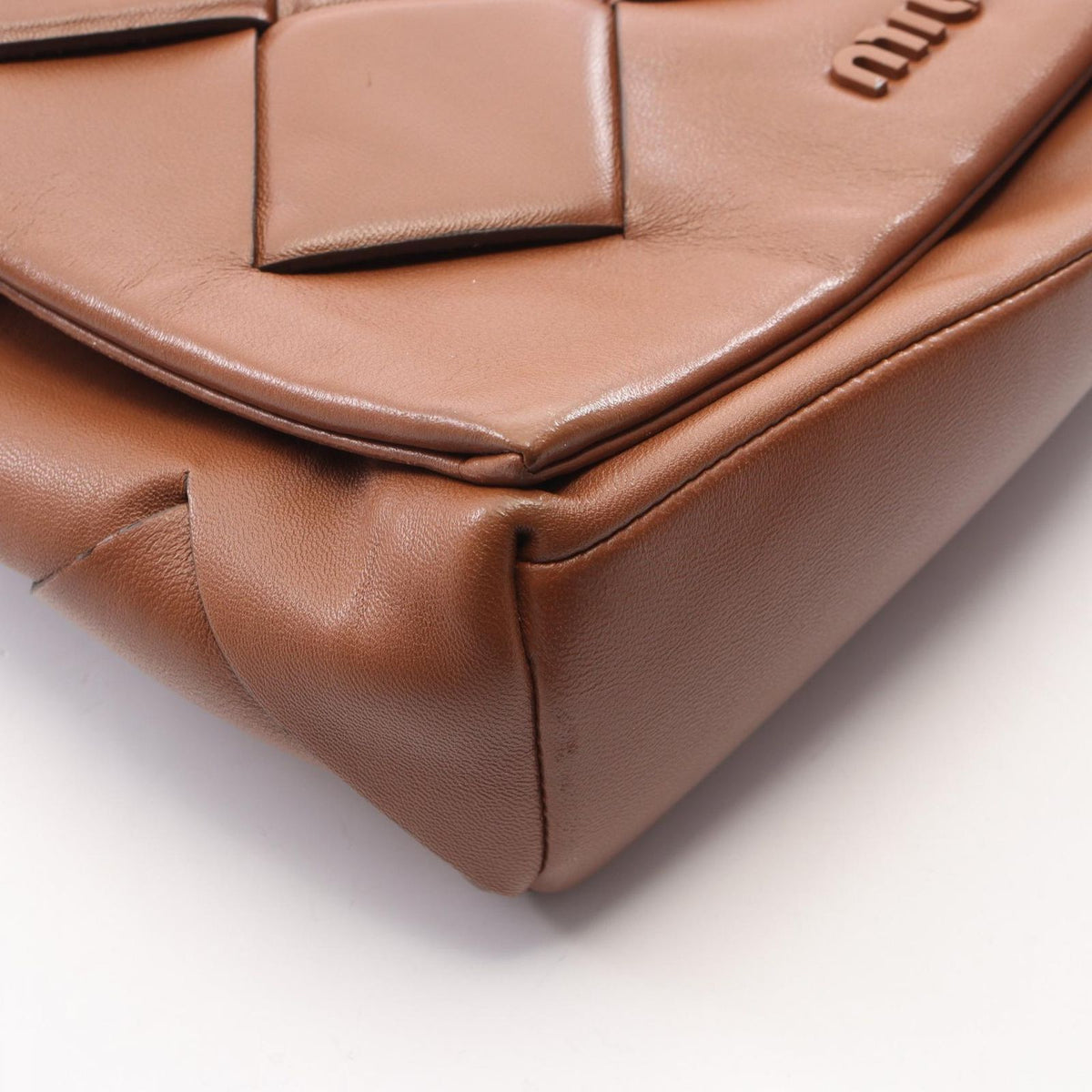 Miu Miu Shoulder Bag Brown Leather — view 5