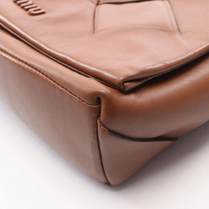 Miu Miu Shoulder Bag Brown Leather — view 6