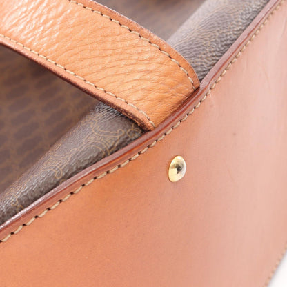 Celine Backpack Macadam Brown Dark Canvas Leather — view 7