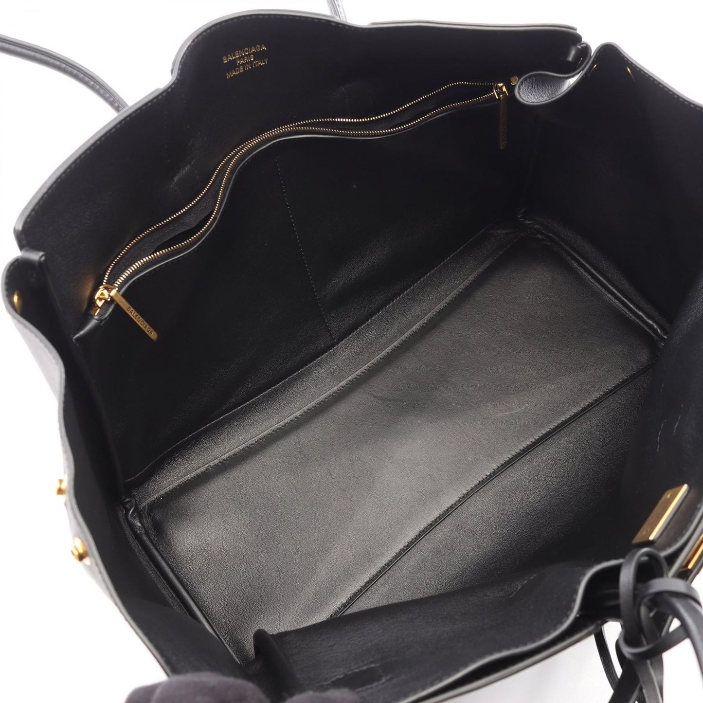 Balenciaga Tote Bag Bel Air Carryall Black Leather — view 3