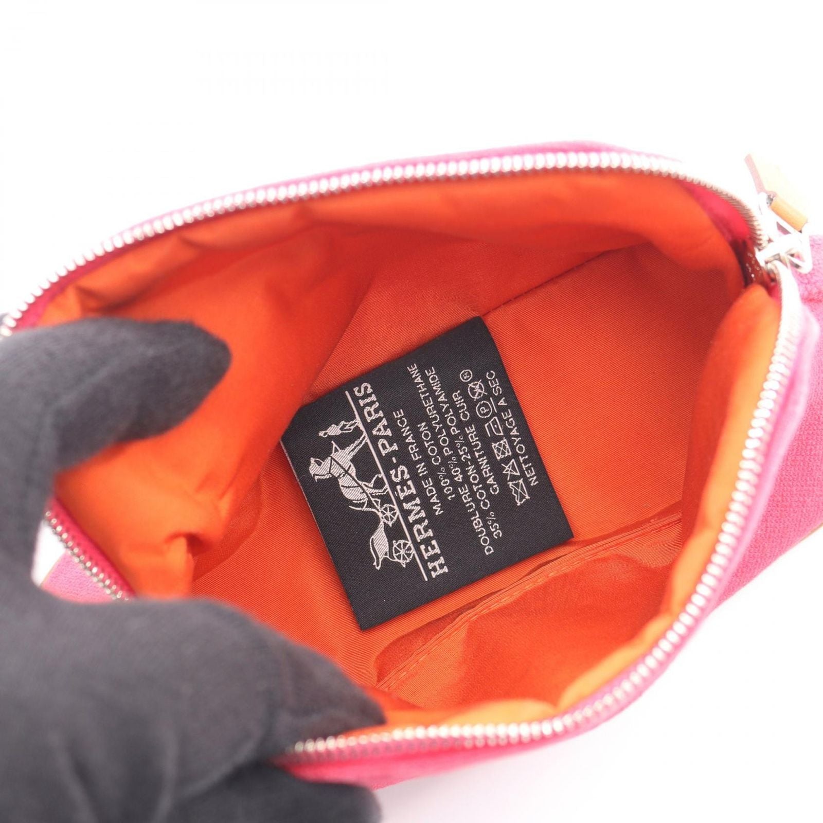 Hermes Pouch Potall 15 Mini Hibiscus 06 Canvas Bolide — view 3