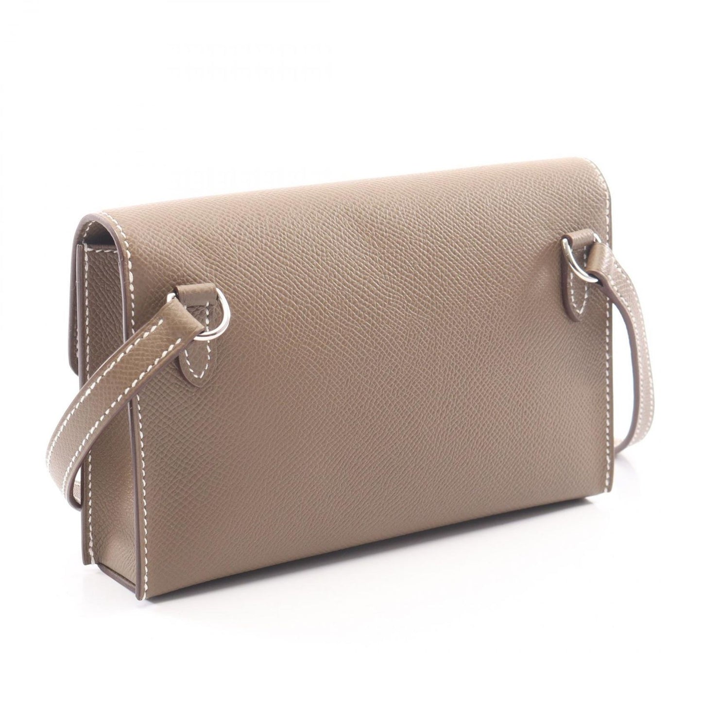 Hermes Shoulder Bag Snap to Go Etoupe Leather — view 2